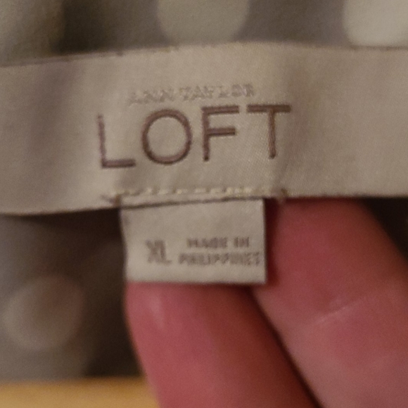 Ann Taylor LOFT Polka Dot Button Up Blouse - Picture 2 of 4